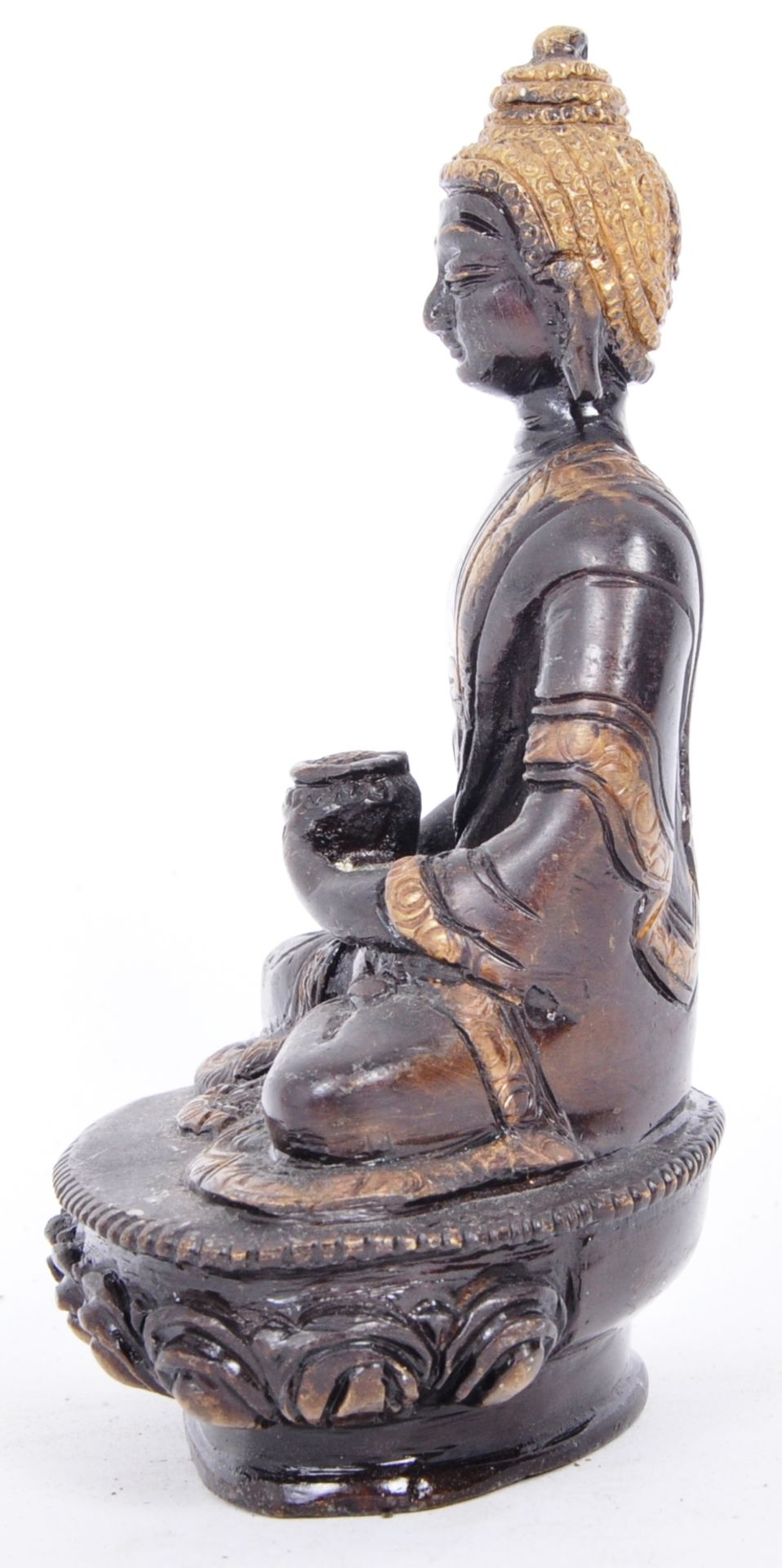 EARLY 20TH CENTURY TWO TONE BRONZE CHINESE BUDDHA - Image 4 of 6