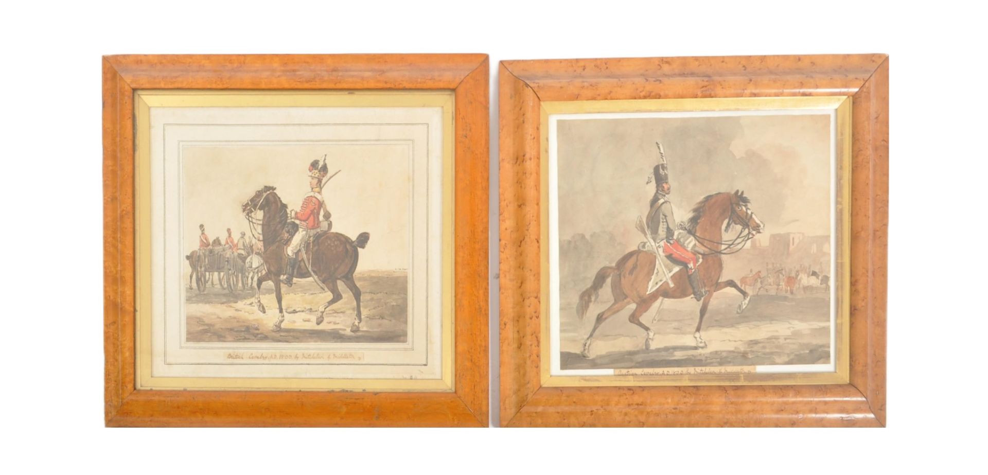 MITCHELSON OF MIDDLETON WATERCOLOUR CAVALRY DRAWINGS.