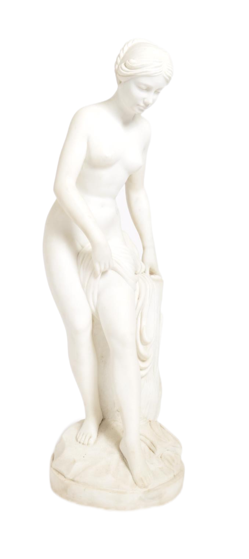 AFTER ETIENNE MAURICE FALCONET STATUE MARBLE - VENUS AU BAIN - Image 2 of 5