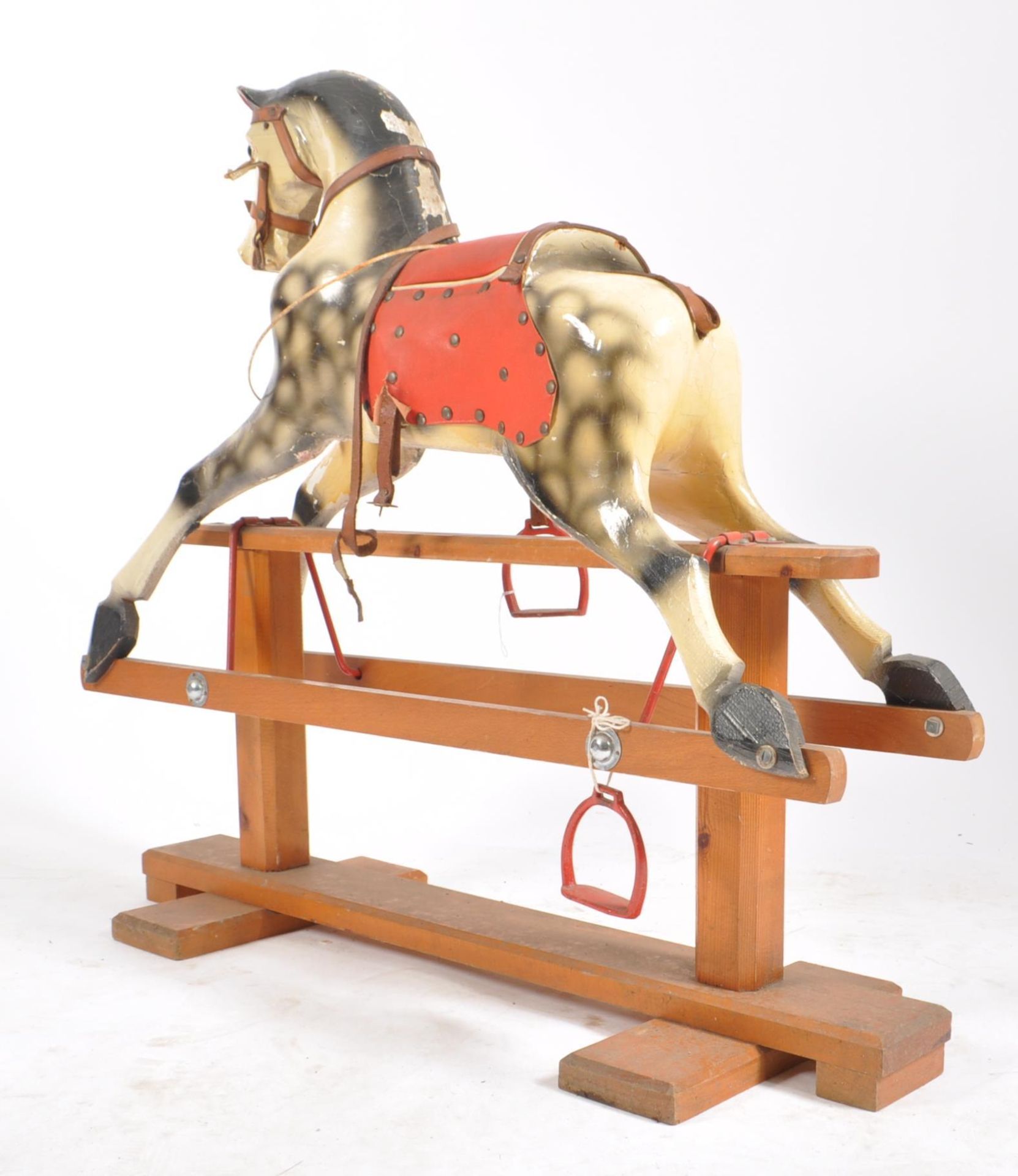 G & J LINES BROTHERS MANNER ROCKING HORSE WITH SADDLE - Image 5 of 5