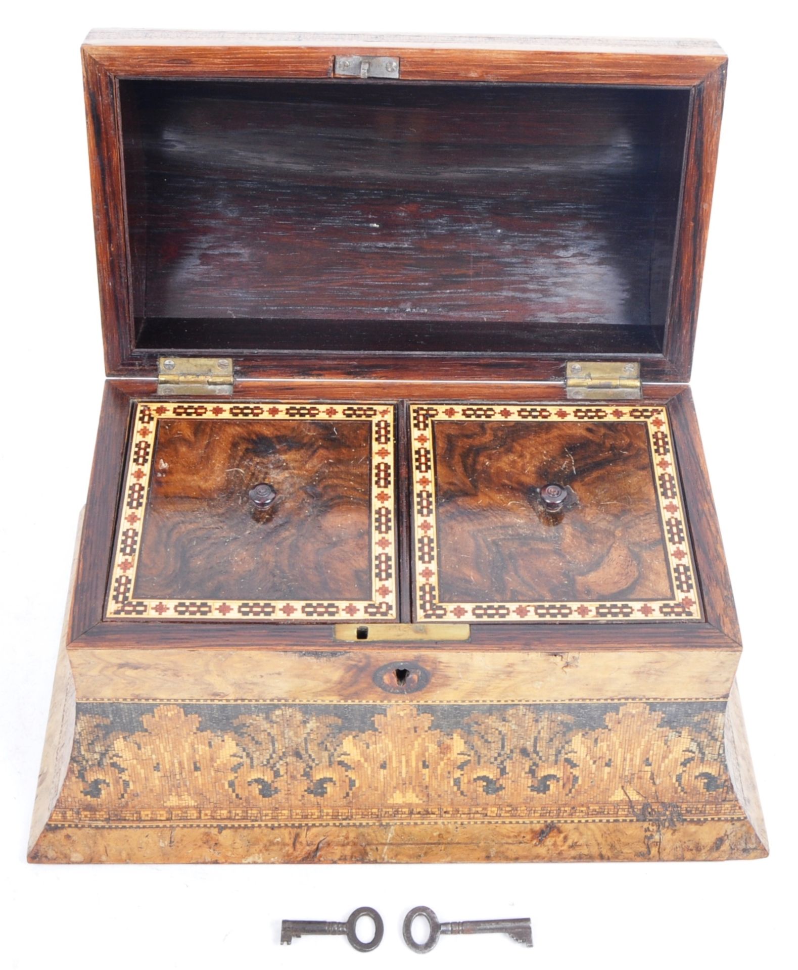 19TH CENTURY TUNBRIDGE MICROMOSAIC TEA CADDY BOX - Image 3 of 7