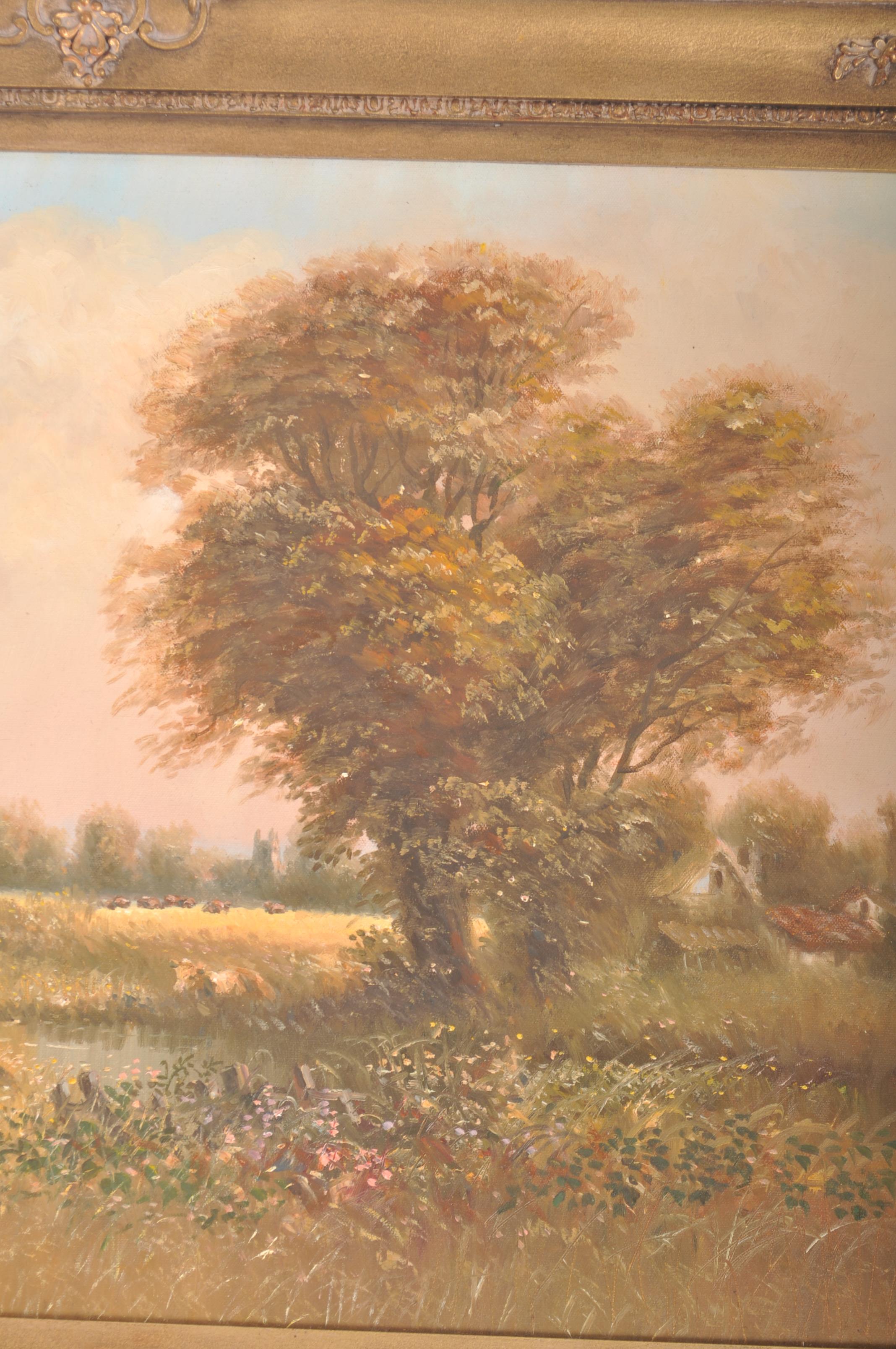 LASZLO RITTER (1937-2003) OIL ON CANVAS PAINTING - COUNTRY SCENE - Image 2 of 9