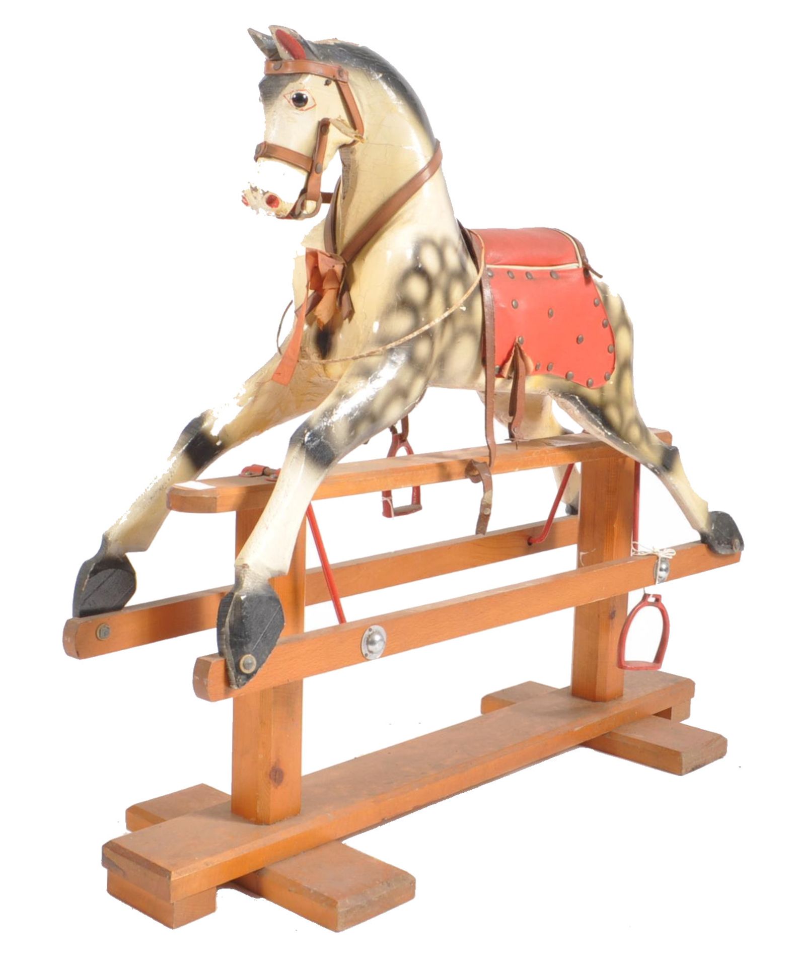 G & J LINES BROTHERS MANNER ROCKING HORSE WITH SADDLE