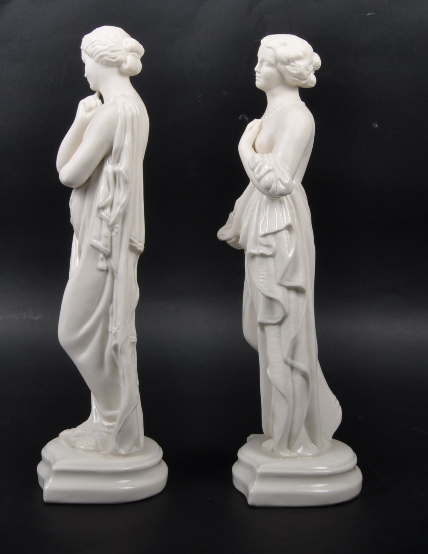 PAIR OF BELLEEK MEDITATION & AFFECTION PORCELAIN FIGURES - Image 5 of 11