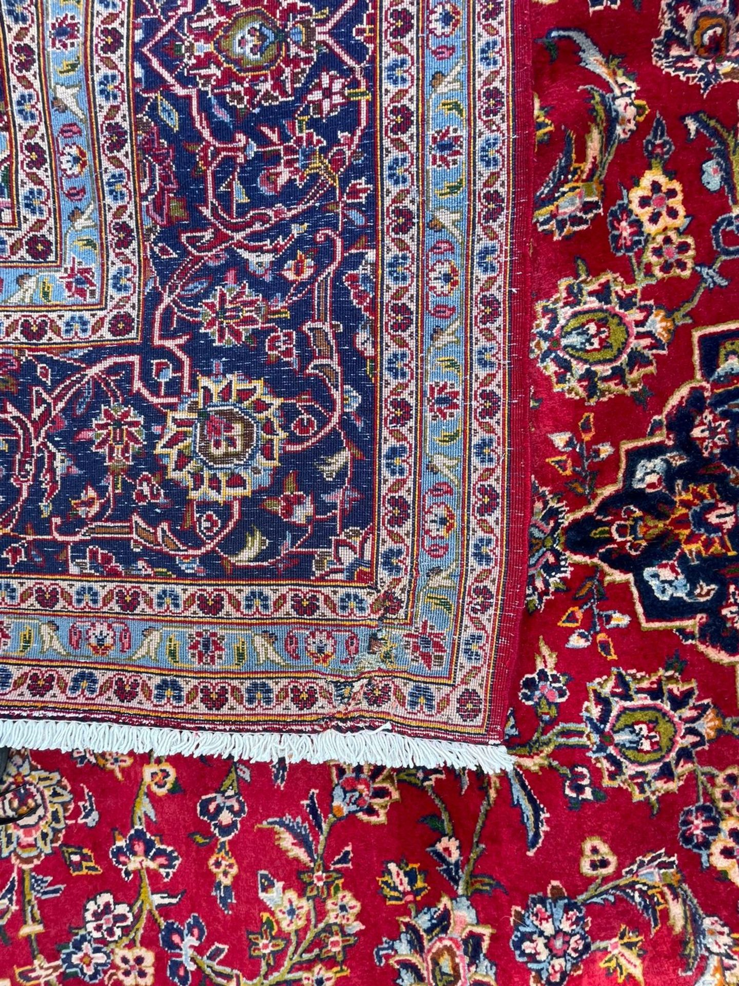 EARLY 20TH CENTURY CENTRAL PERSIAN KASHAN FLOOR CARPET RUG - Image 5 of 6