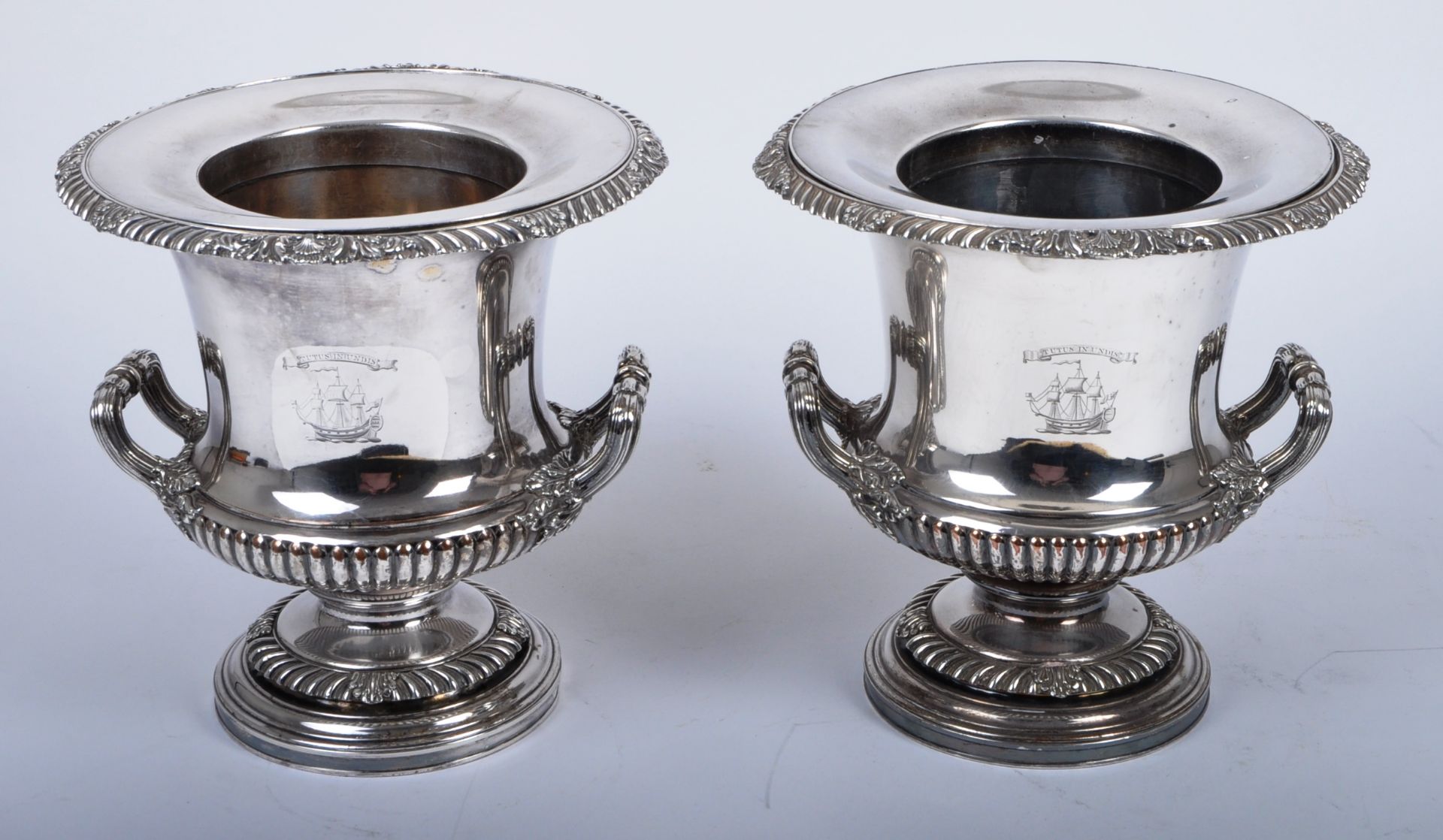 PAIR 19TH CENTURY SHEFFIELD PLATE WINE COOLERS - SHIPPING INTEREST - Image 10 of 11