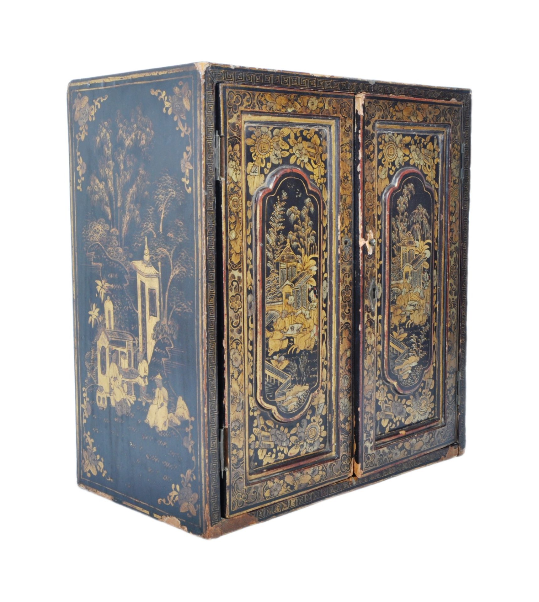 19TH CENTURY CHINESE BLACK LACQUER CABINET