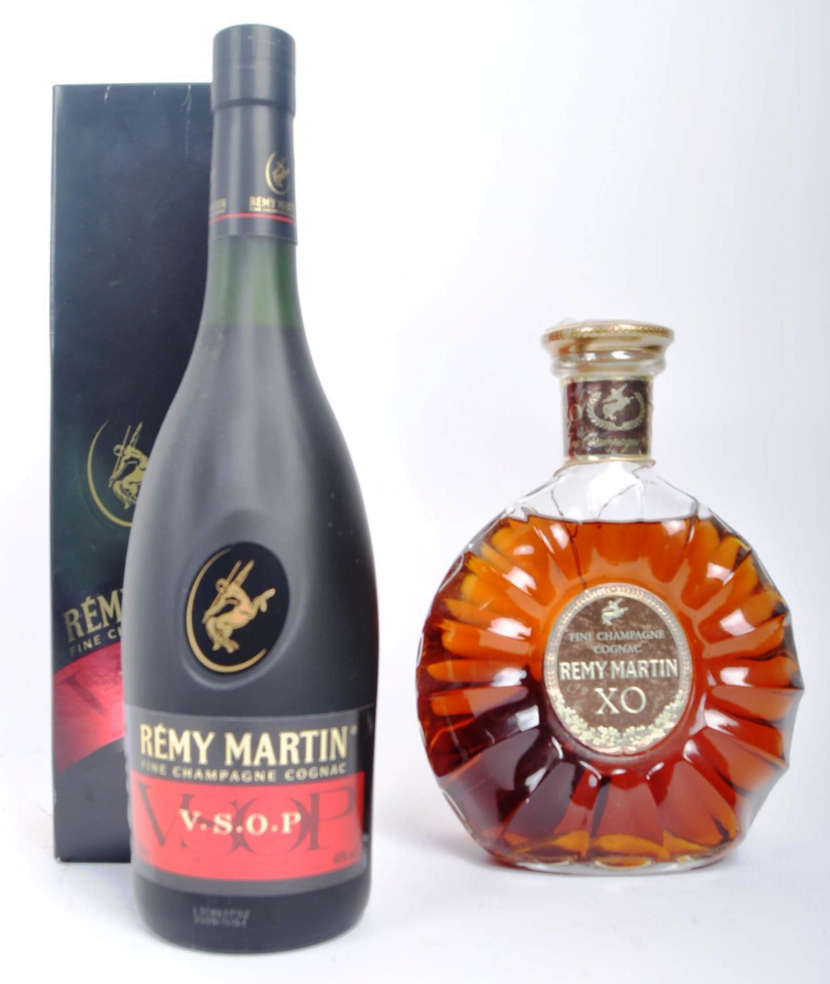 TWO FRENCH REMY MARTIN FINE COGNA - XO & V.S.O.P