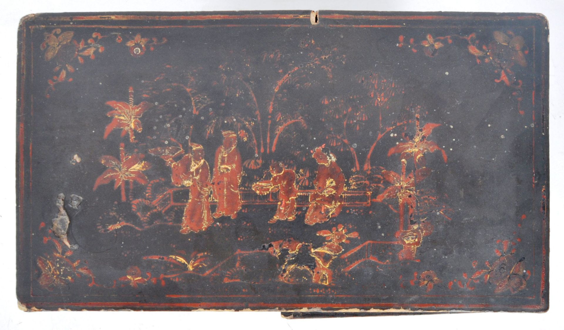 19TH CENTURY CHINESE BLACK LACQUER CABINET - Image 8 of 10