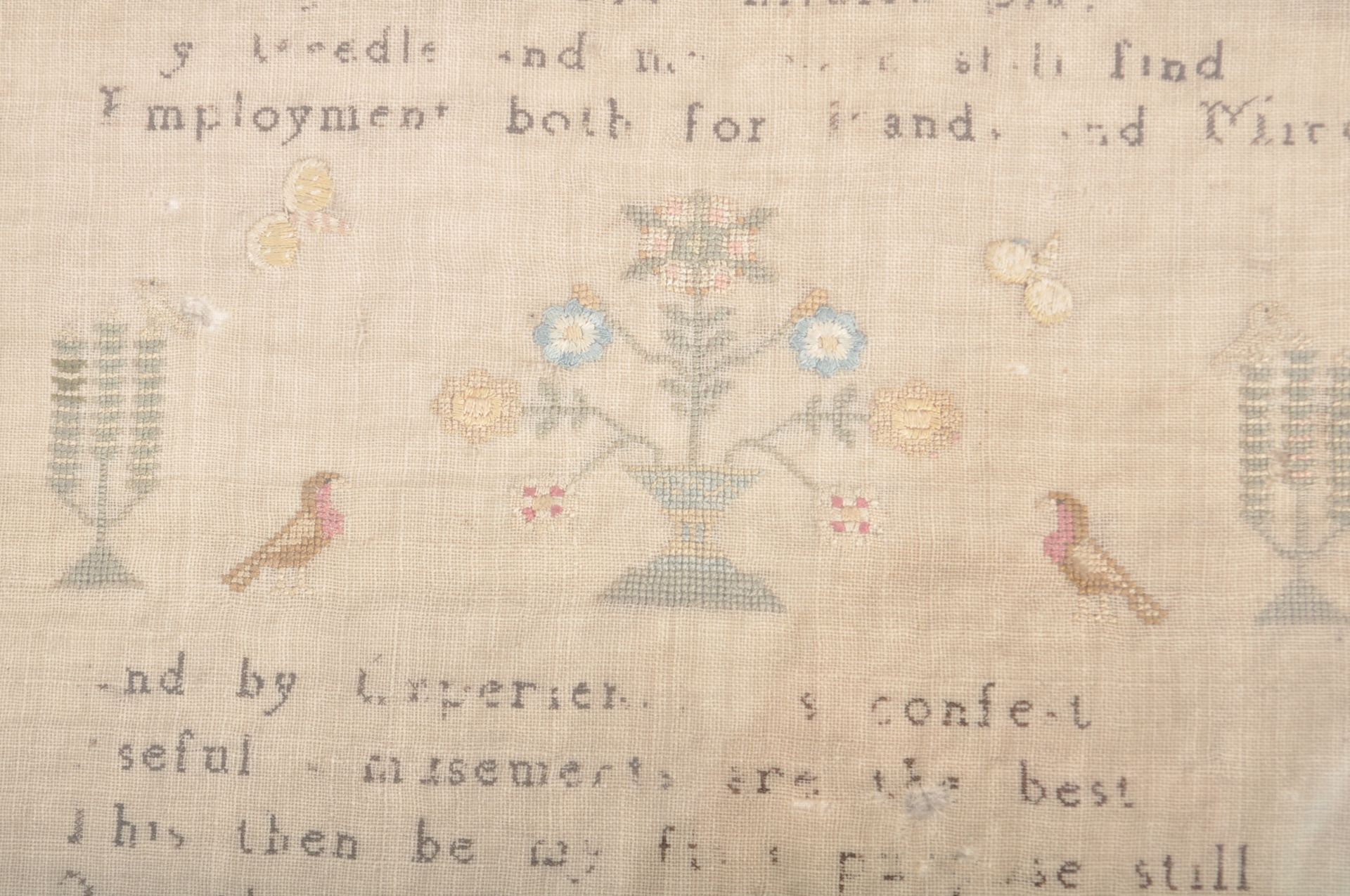 1790 18TH CENTURY NEEDLEPOINT SAMPLER - ANN THORNTON - Bild 3 aus 6