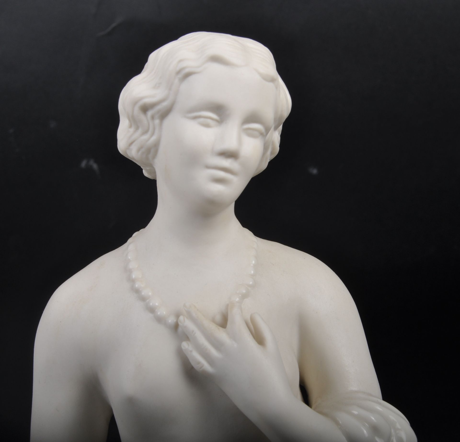 PAIR OF BELLEEK MEDITATION & AFFECTION PORCELAIN FIGURES - Image 7 of 11