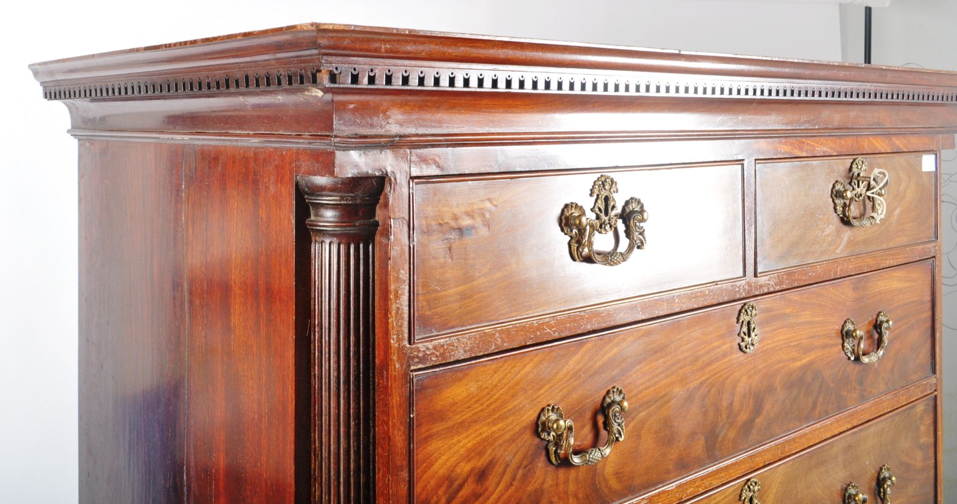 18TH CENTURY GEORGE III MAHOGANY CHEST ON CHEST TALLBOY - Image 2 of 8