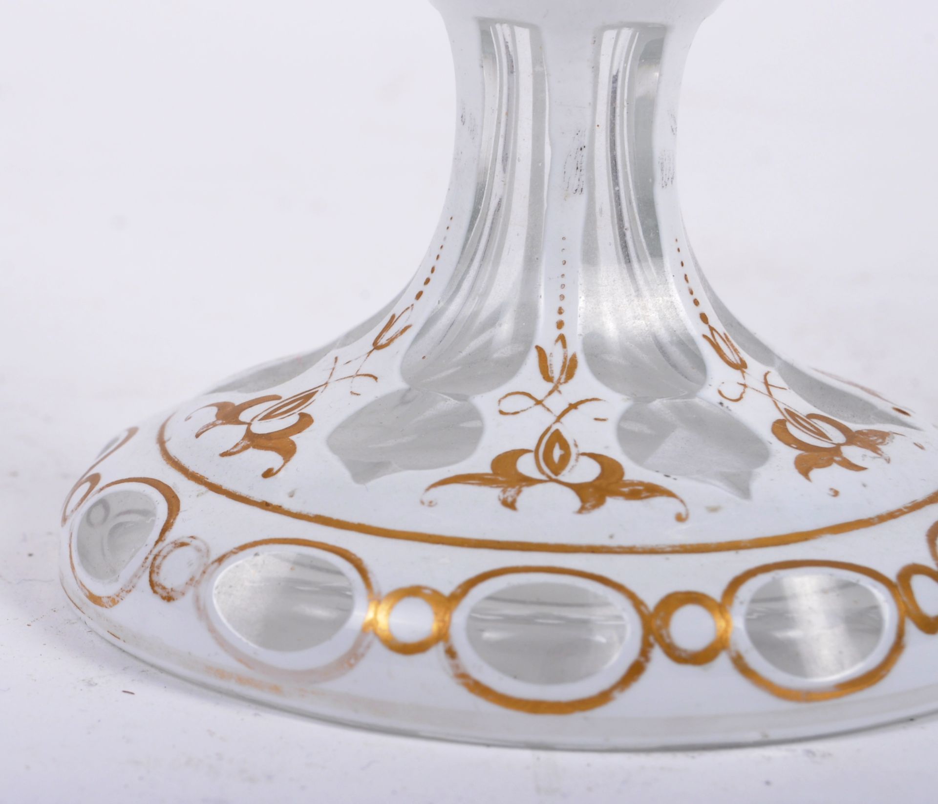 VICTORINA BOHEMIAN CUT GLASS ENAMEL CHALICE GOBLET - Image 6 of 8
