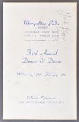 GREAT TRAIN ROBBERY - JACK SLIPPER 'SLIPPER OF THE YARD' SIGNED MENU