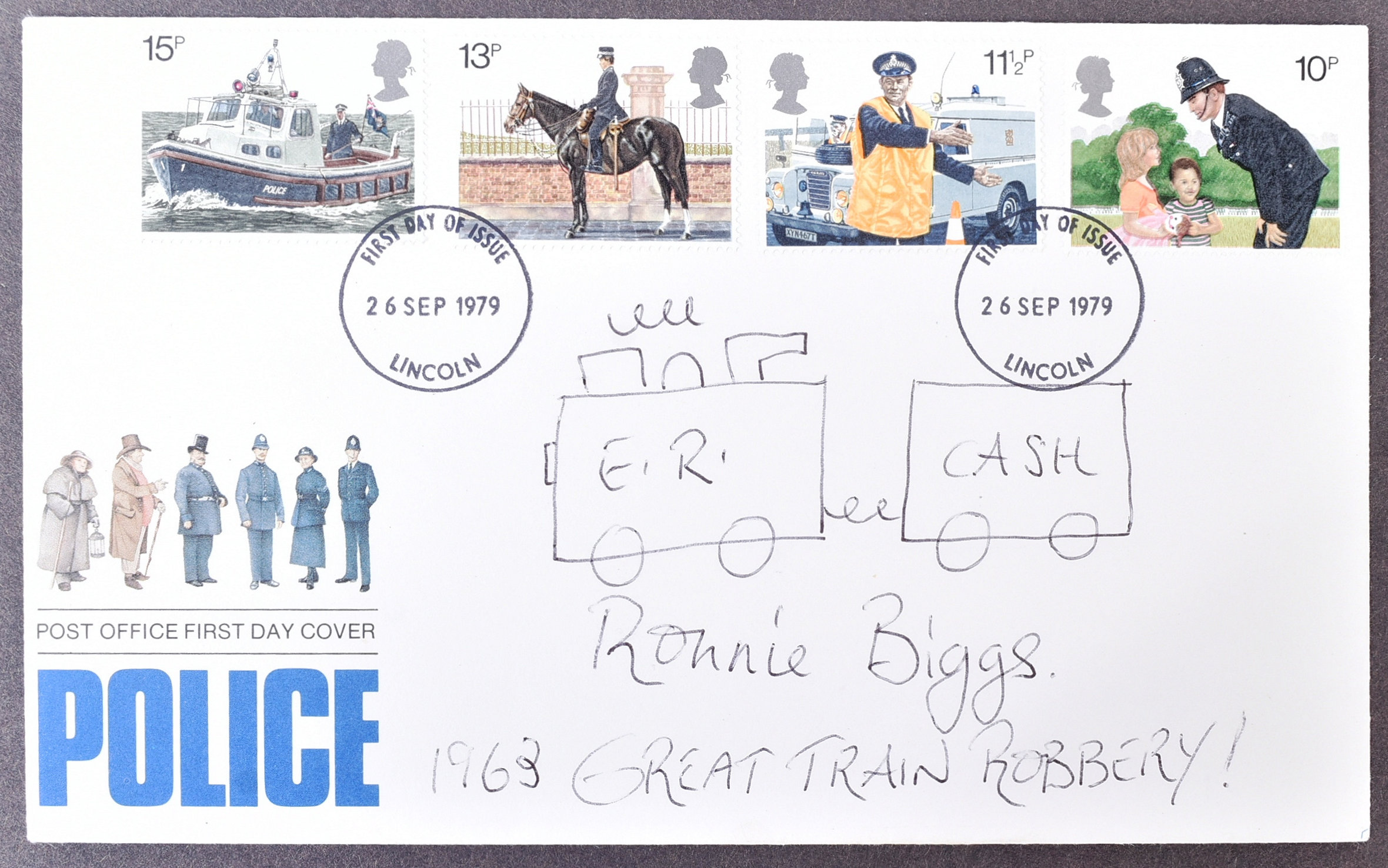 THE GREAT TRAIN ROBBERY - RONNIE BIGGS SIGNED FDC