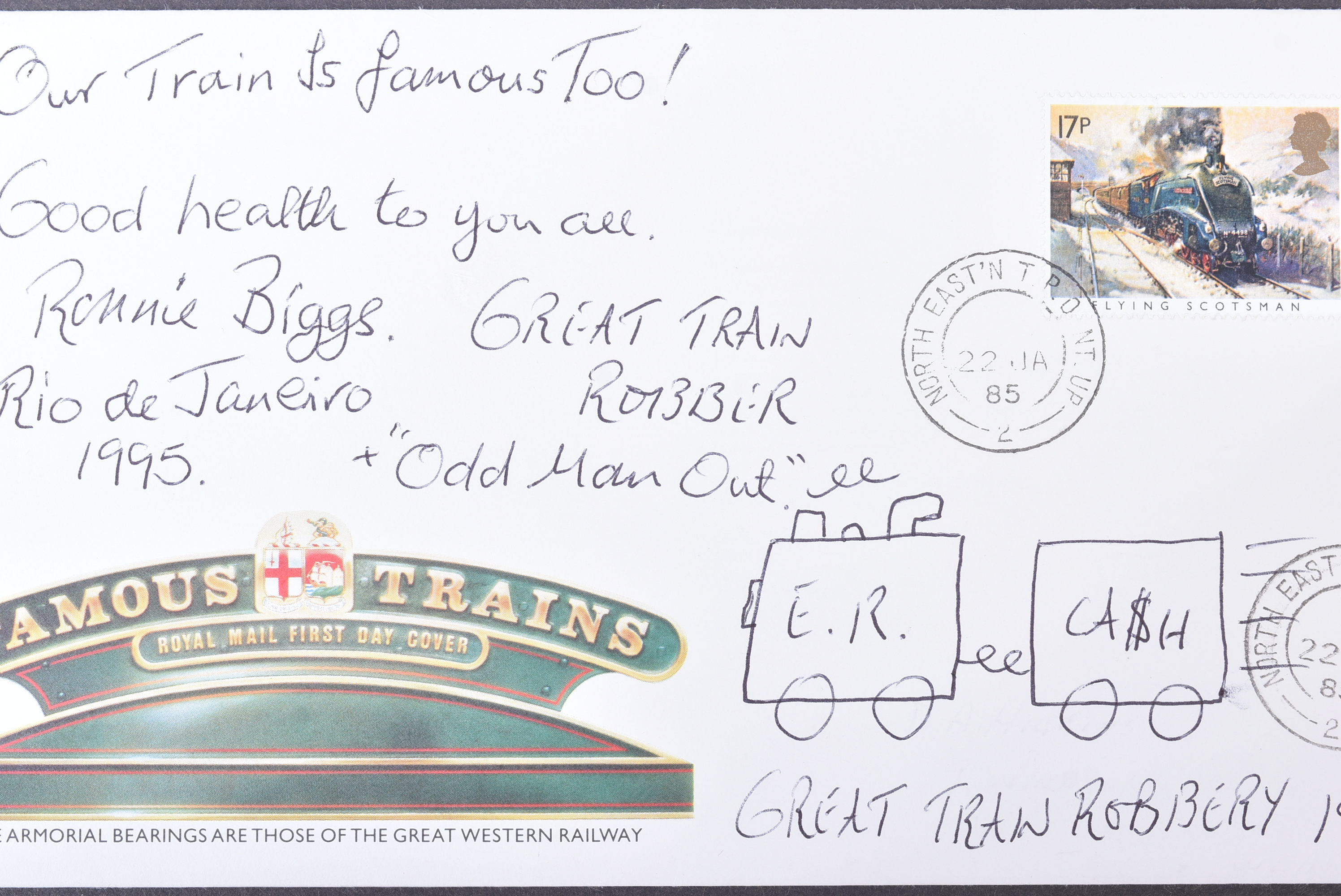 THE GREAT TRAIN ROBBERY - RONNIE BIGGS SIGNED FDC - Image 2 of 2