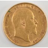 EDWARD VII 1905 22CT GOLD FULL SOVEREIGN COIN