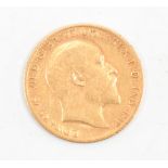 EDWARD VII 1906 22CT GOLD HALF SOVEREIGN