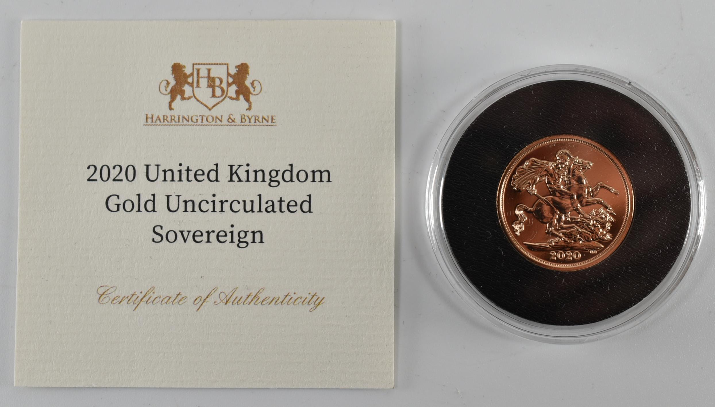 ELIZABETH II 2020 22CT GOLD UNCIRCULATED FULL SOVEREIGN