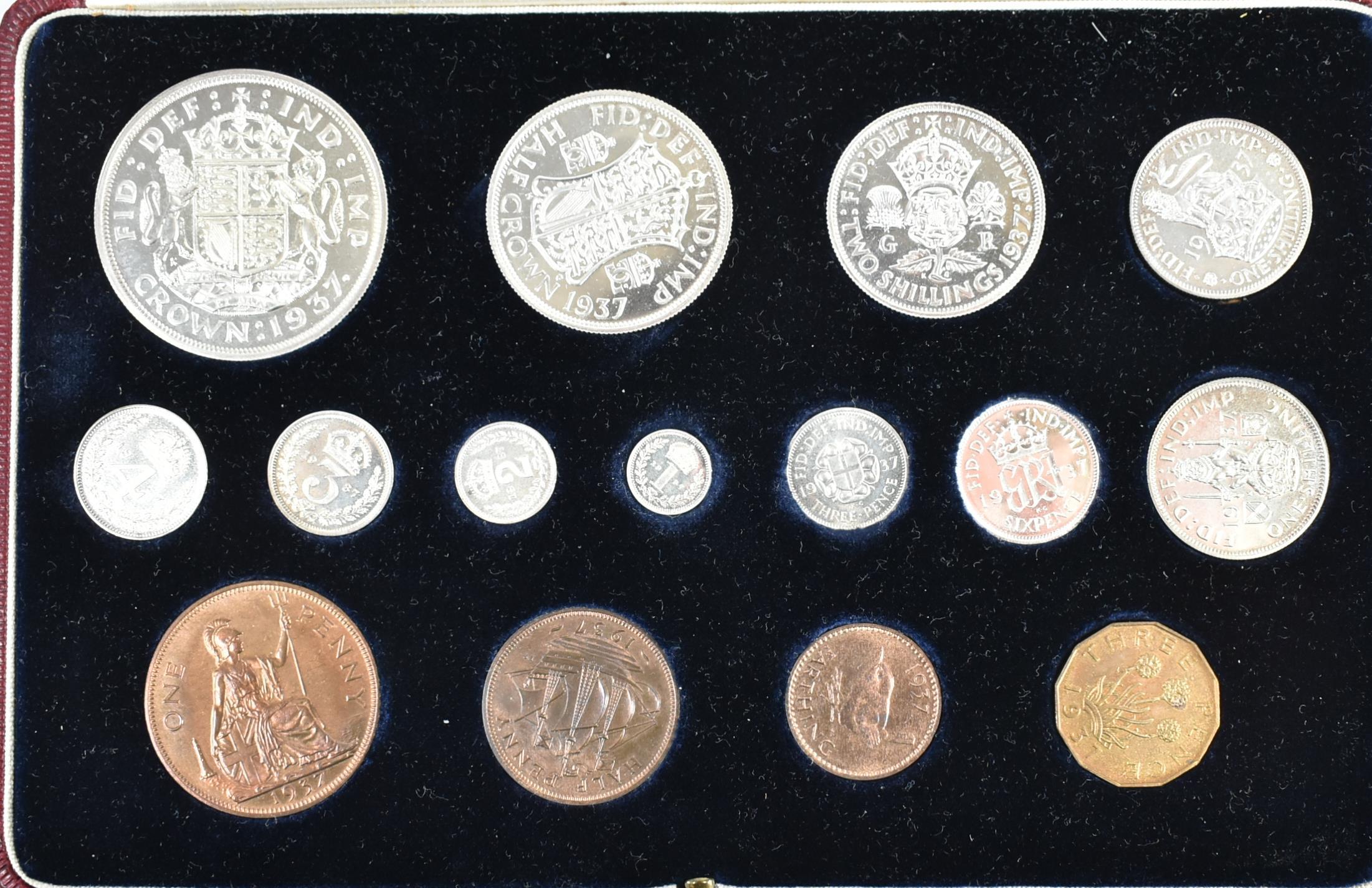 1937 - 15 PROOF SPECIMEN COINS SET IN LEATHER CASE - Image 2 of 4