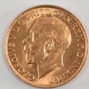 GEORGE V 1913 22CT GOLD FULL SOVEREIGN COIN