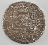 PHILIP IV 1659 SILVER 8 REALES COIN