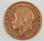 GEORGE V 1913 22CT GOLD FULL SOVEREIGN COIN