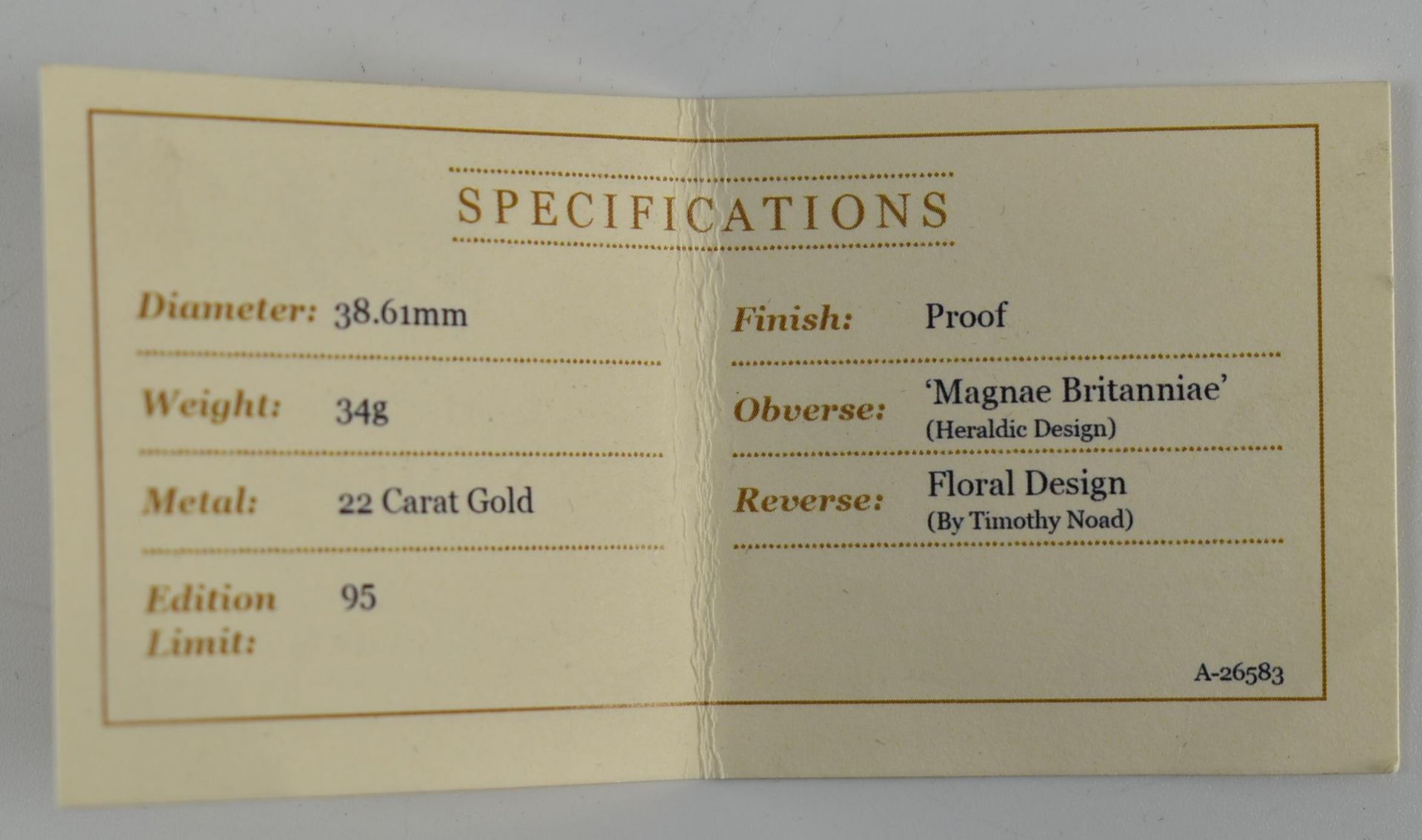 22CT GOLD 34G BIRTH OF PRINCE GEORGE MEDALLION COIN - Bild 5 aus 7