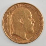 EDWARD VII 1903 22CT GOLD HALF SOVEREIGN COIN