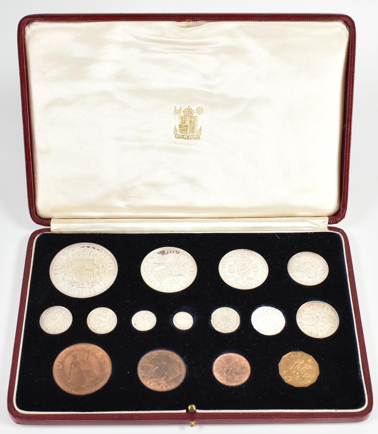 1937 - 15 PROOF SPECIMEN COINS SET IN LEATHER CASE