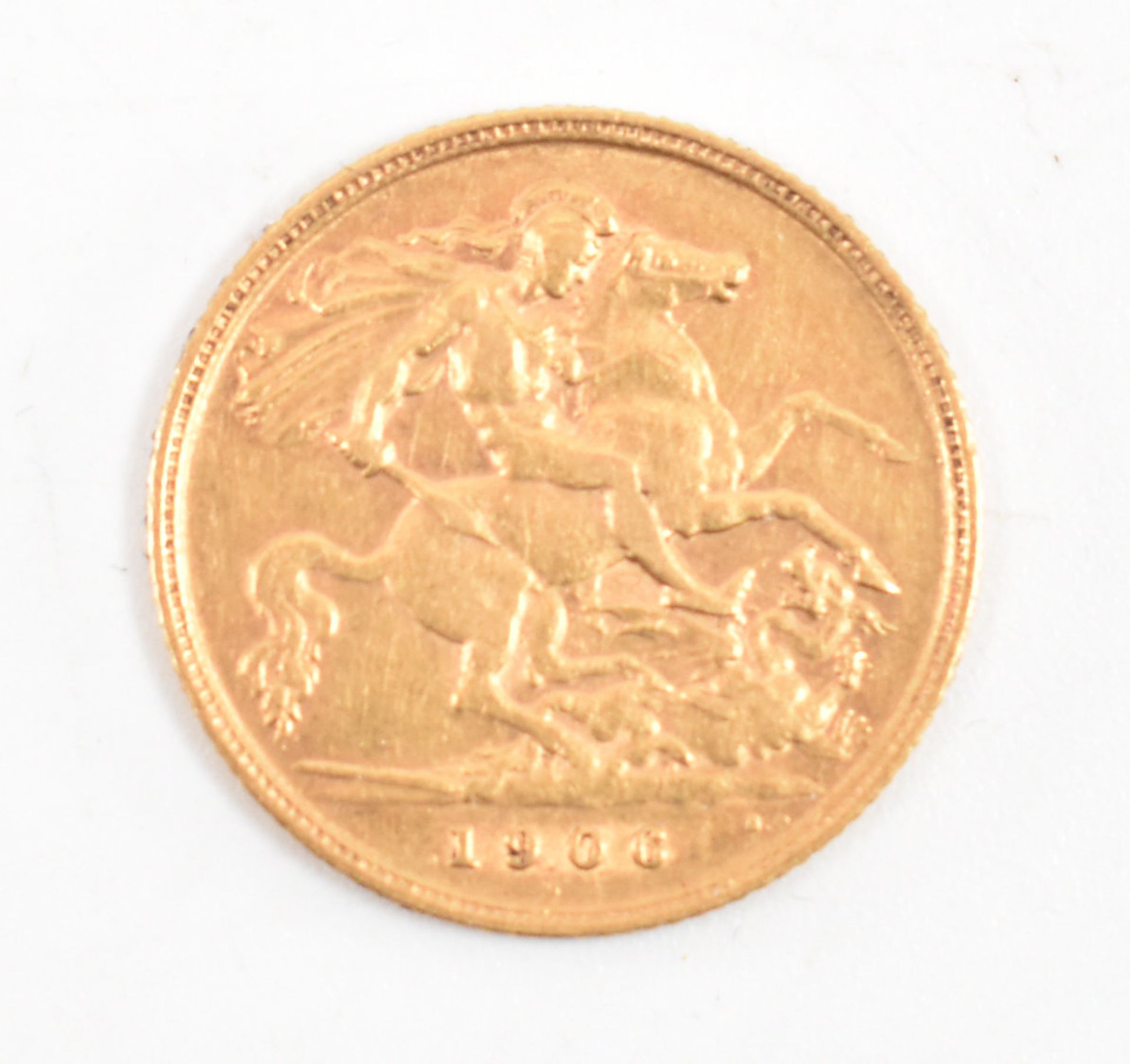 EDWARD VII 1906 22CT GOLD HALF SOVEREIGN - Image 2 of 2