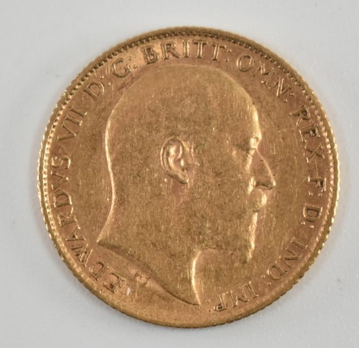 EDWARD VII 1906 22CT GOLD HALF SOVEREIGN COIN