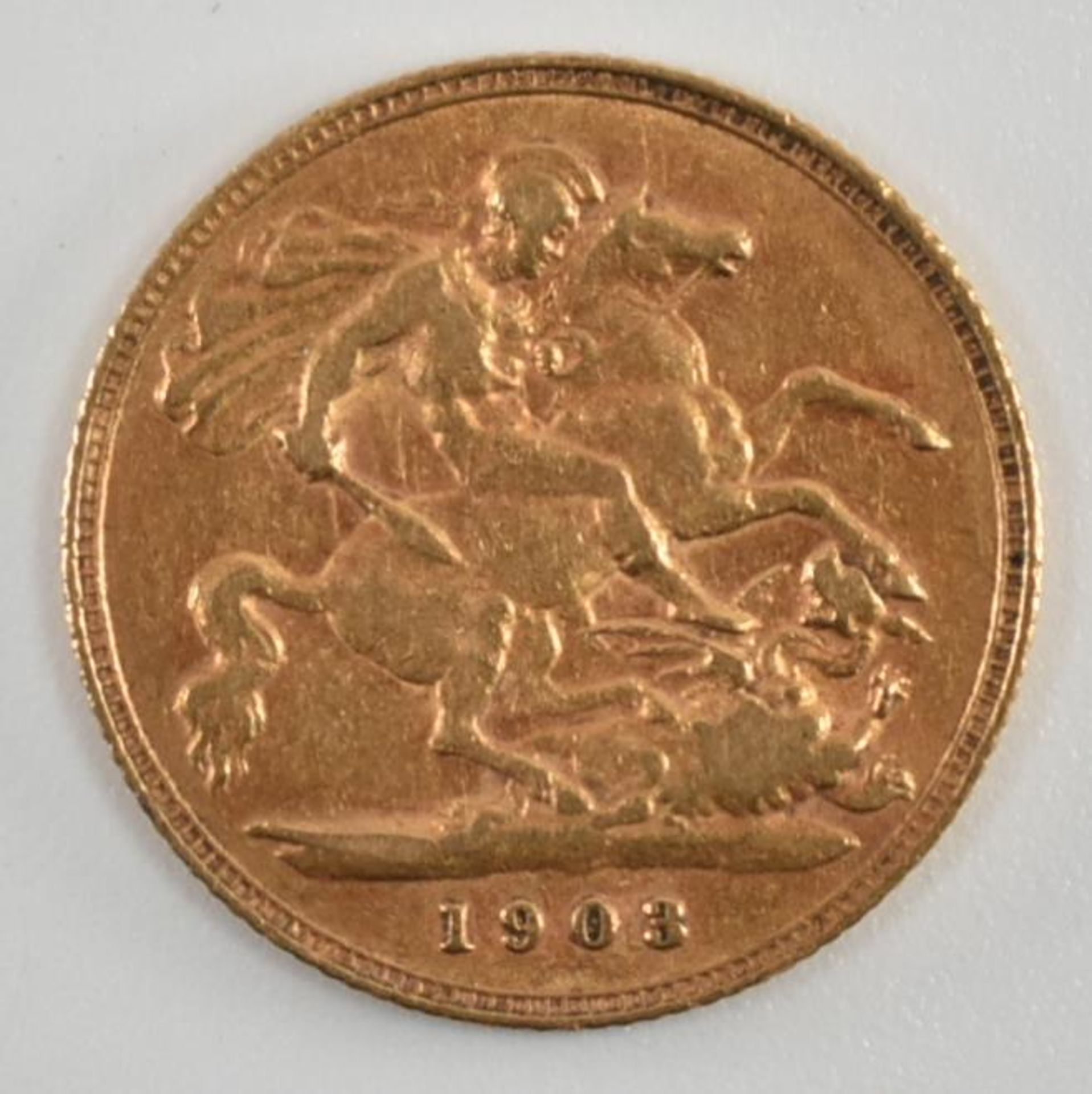 EDWARD VII 1903 22CT GOLD HALF SOVEREIGN COIN - Image 2 of 2