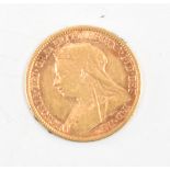 QUEEN VICTORIA 1898 22CT GOLD HALF SOVEREIGN