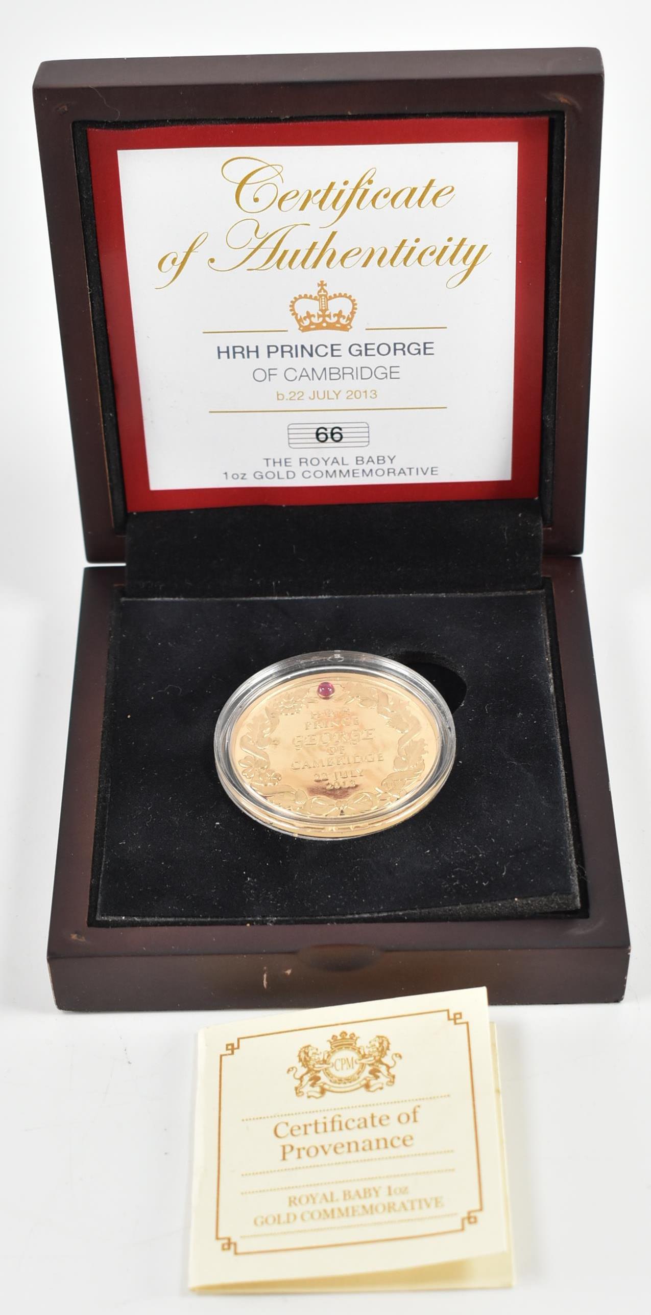 22CT GOLD 34G BIRTH OF PRINCE GEORGE MEDALLION COIN