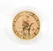 2020 1/4 OZ 22CT FINE GOLD QUEEN’S BEASTS WHITE LION OF MORTIMER BULLION COIN