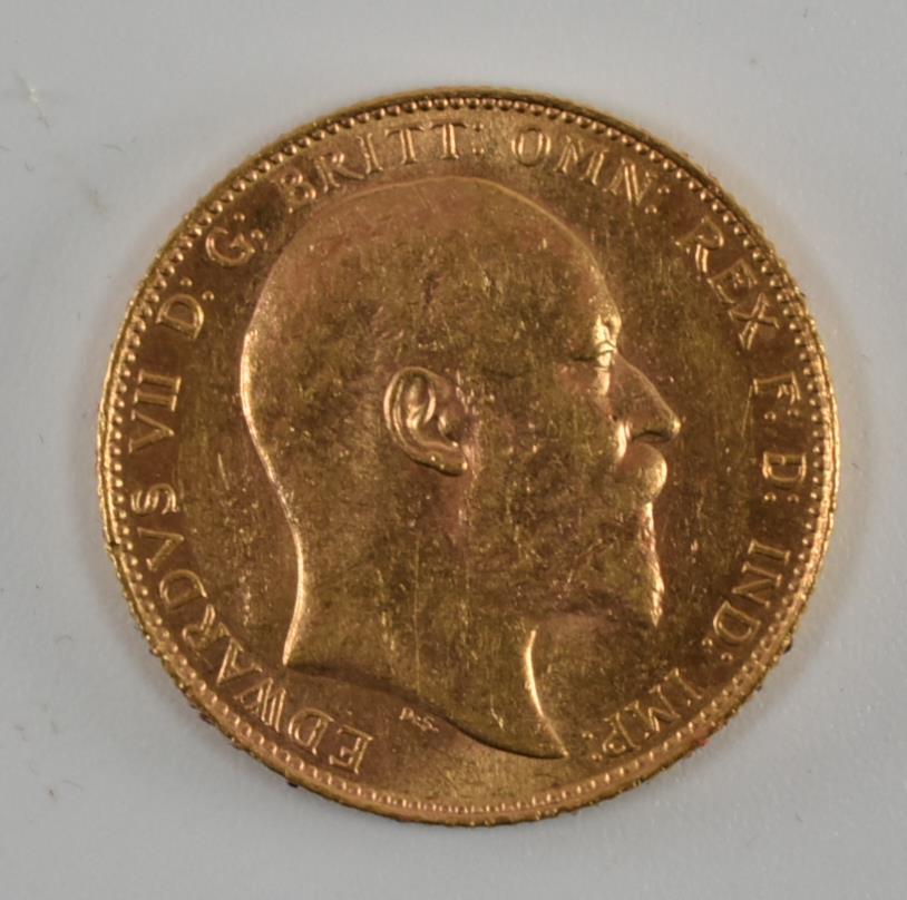 EDWARD VII 1910 22CT GOLD FULL SOVEREIGN - Image 2 of 3