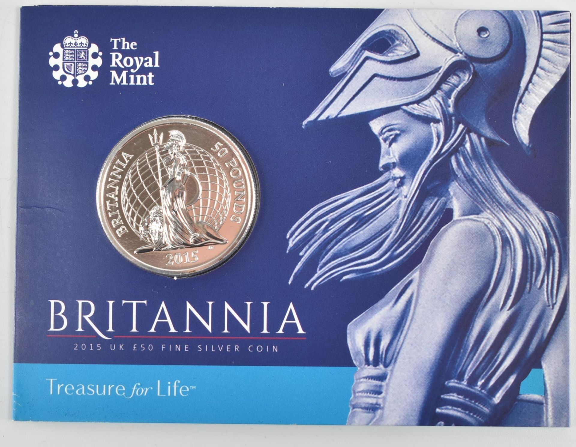 UK ROYAL MINT 2015 £50 FINE SILVER BRITANNIA BRILLIANT COIN