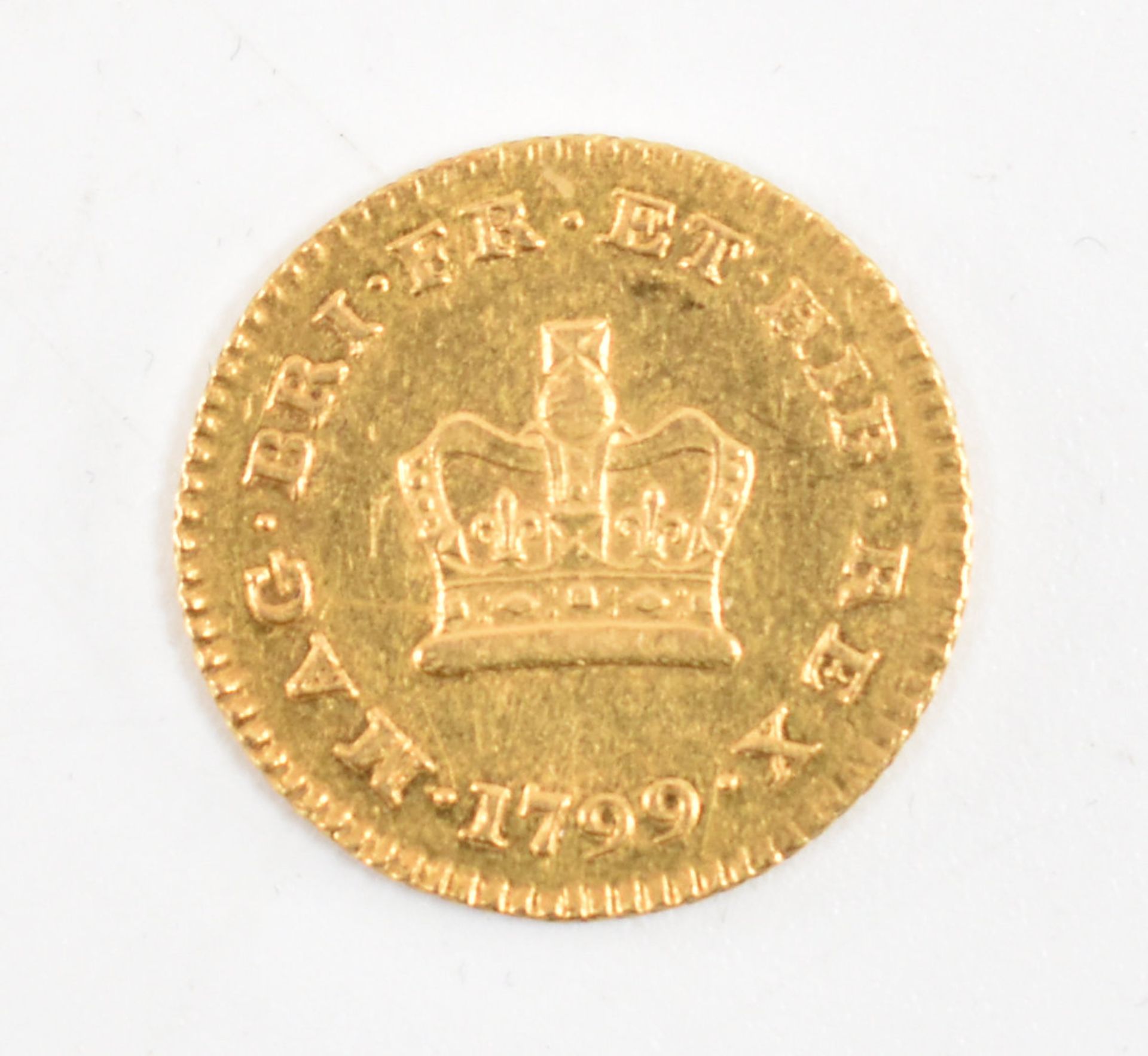 GEORGE III GOLD THIRD GUINEA 1799 COIN - Image 2 of 2