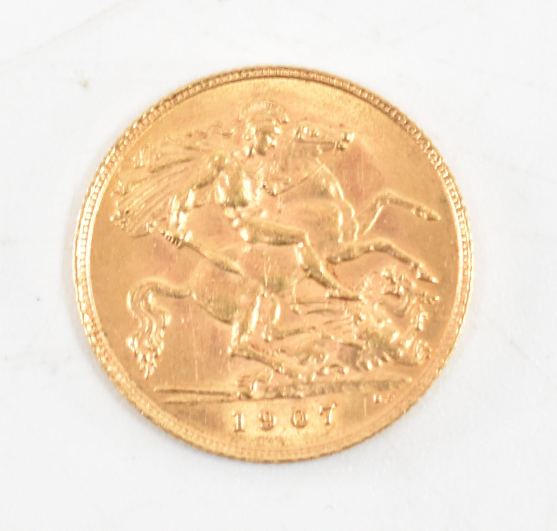 EDWARD VII 1907 22CT GOLD HALF SOVEREIGN - Image 2 of 2