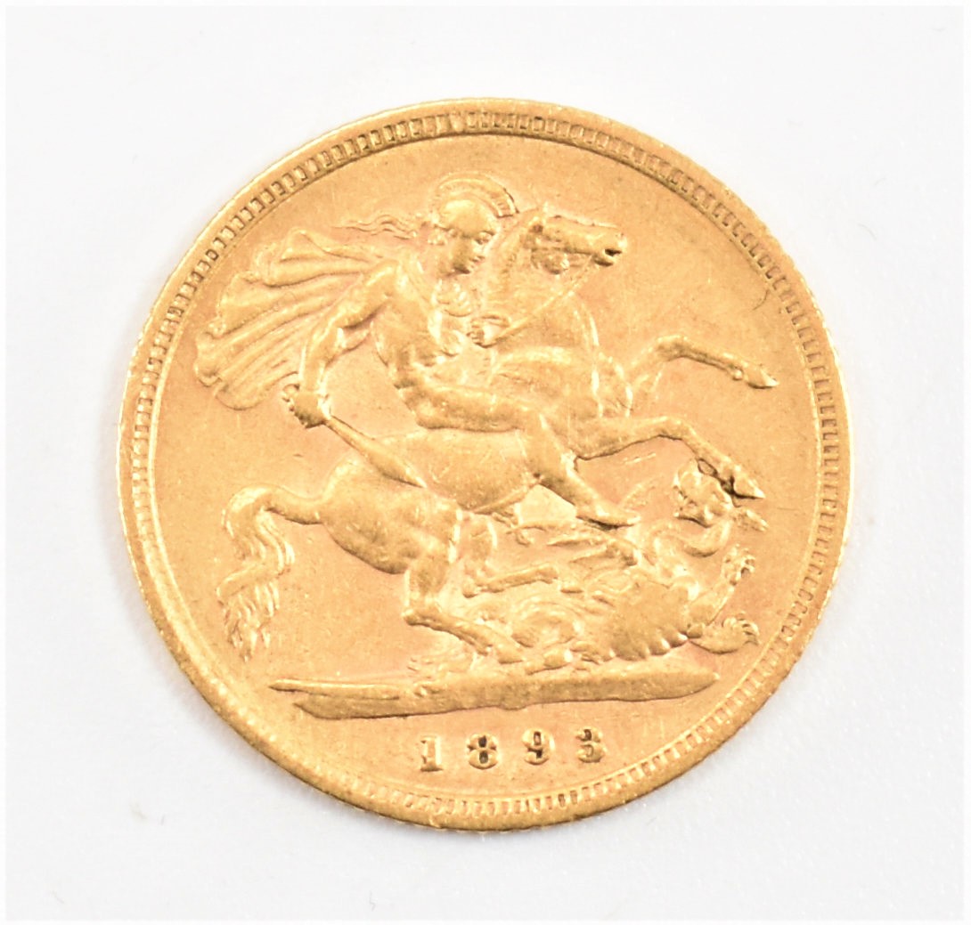 QUEEN VICTORIA 1893 22CT GOLD HALF SOVEREIGN - Image 2 of 2