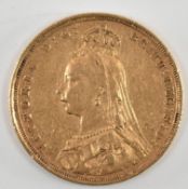 QUEEN VICTORIA 1888 22CT GOLD FULL SOVEREIGN COIN