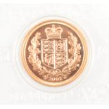 ELIZABETH II 2002 22CT GOLD HALF SOVEREIGN