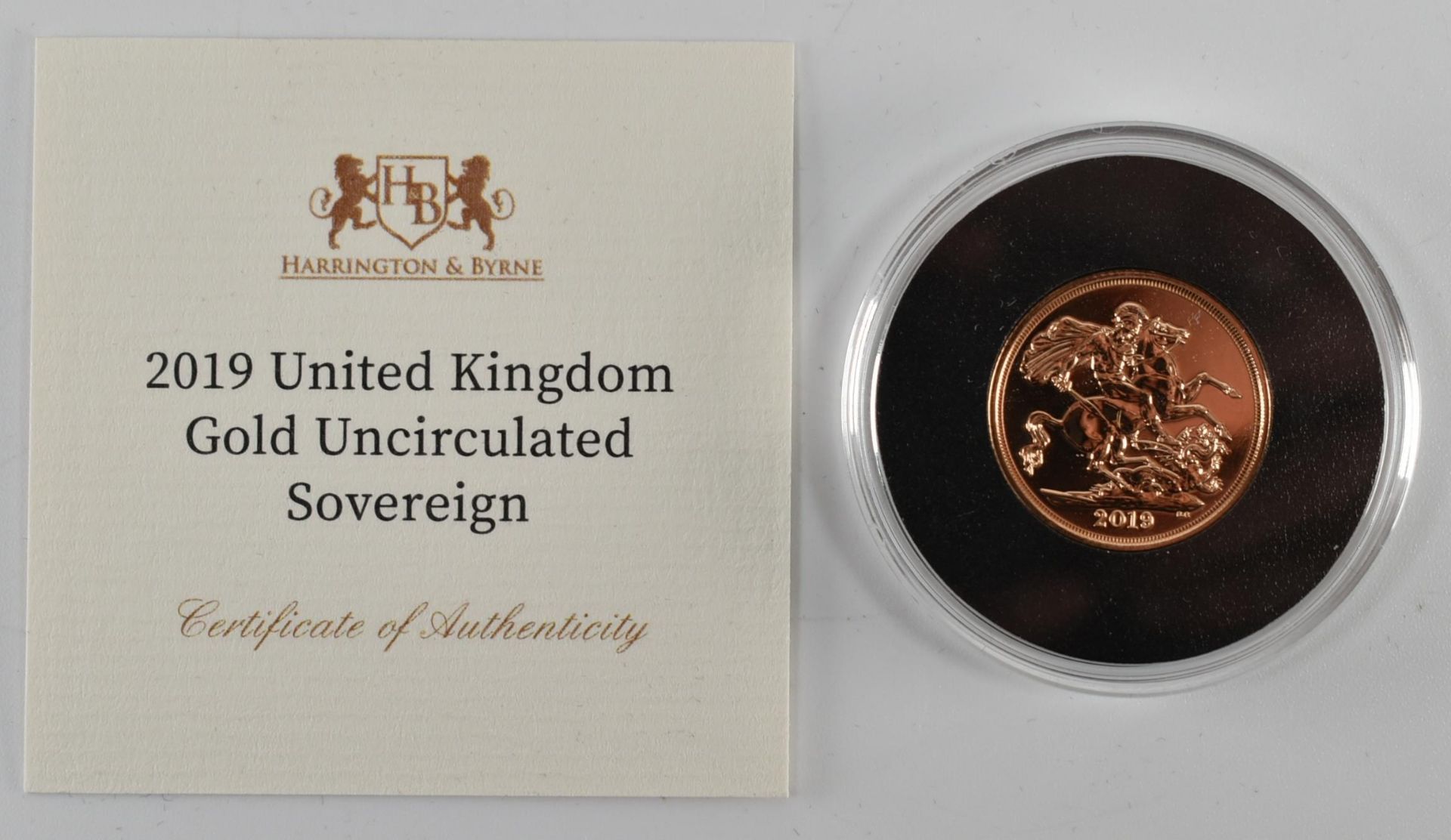 ELIZABETH II 2019 22CT GOLD UNCIRCULATED FULL SOVEREIGN