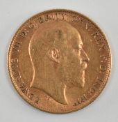 EDWARD VII 1907 22CT GOLD HALF SOVEREIGN COIN
