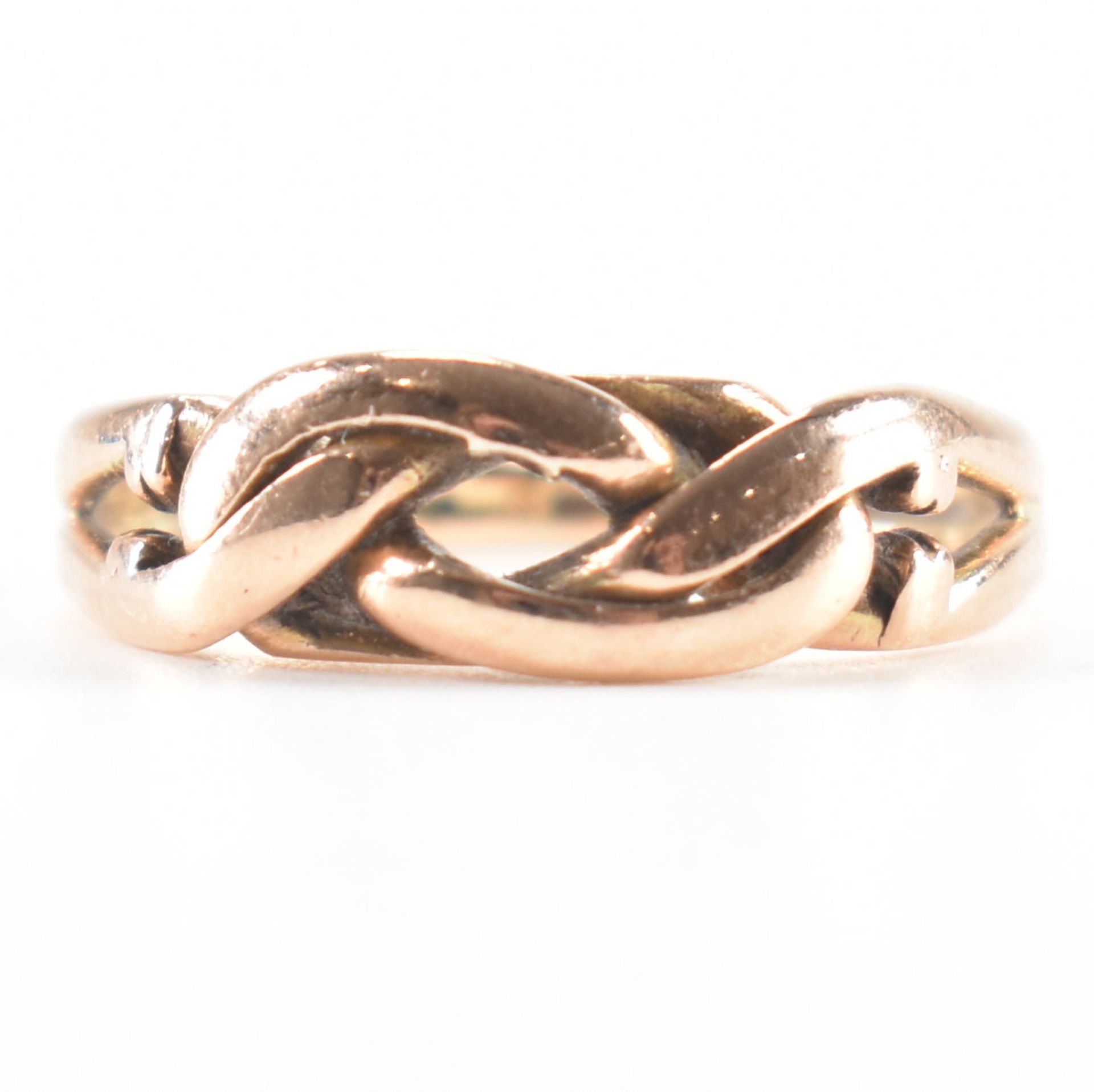 HALLMARKED 9CT ROSE GOLD KNOT RING