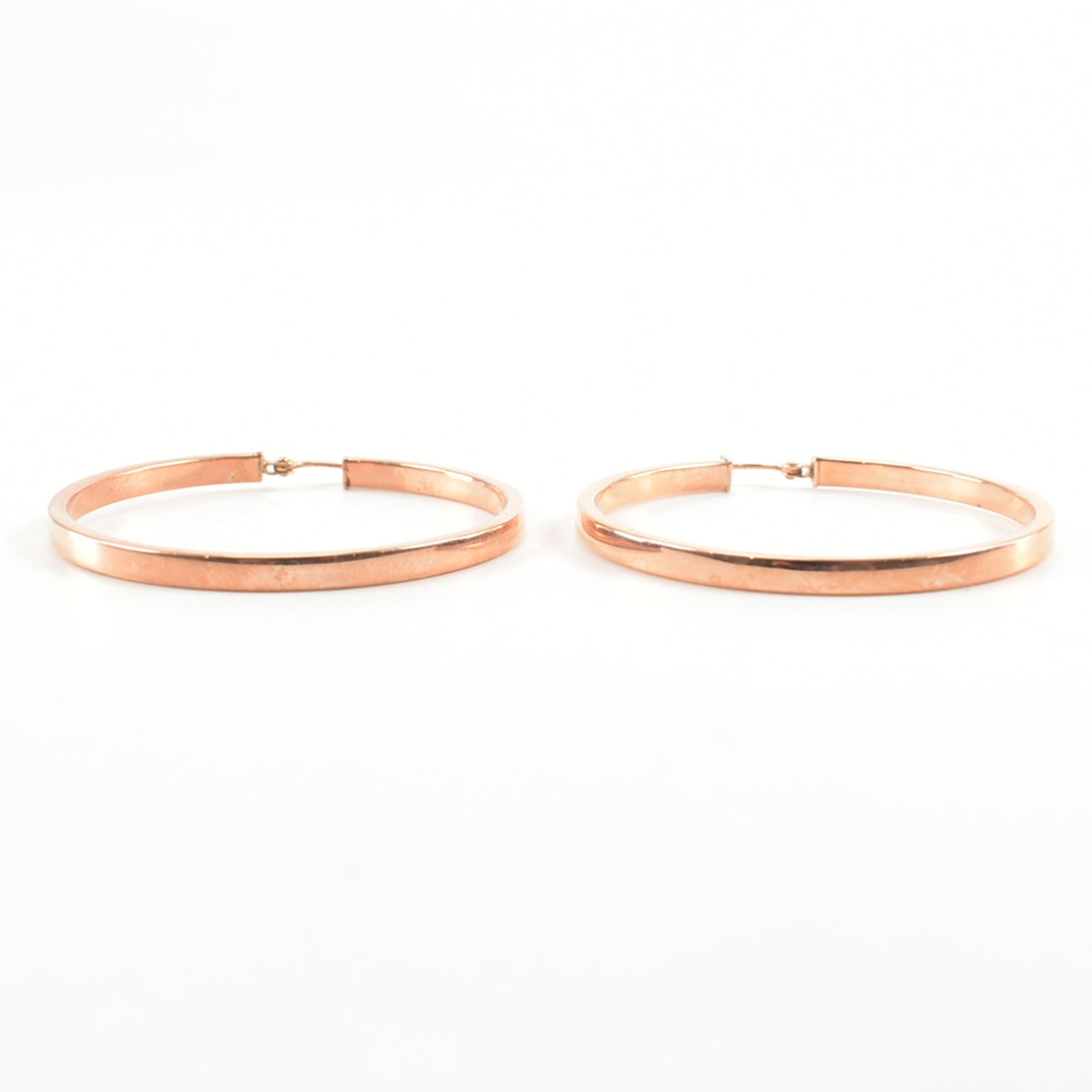 PAIR OF HALLMARKED 9CT ROSE GOLD HOOP EARRINGS - Bild 4 aus 4