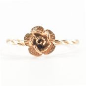 HALLMARKED 9CT GOLD ROSE RING