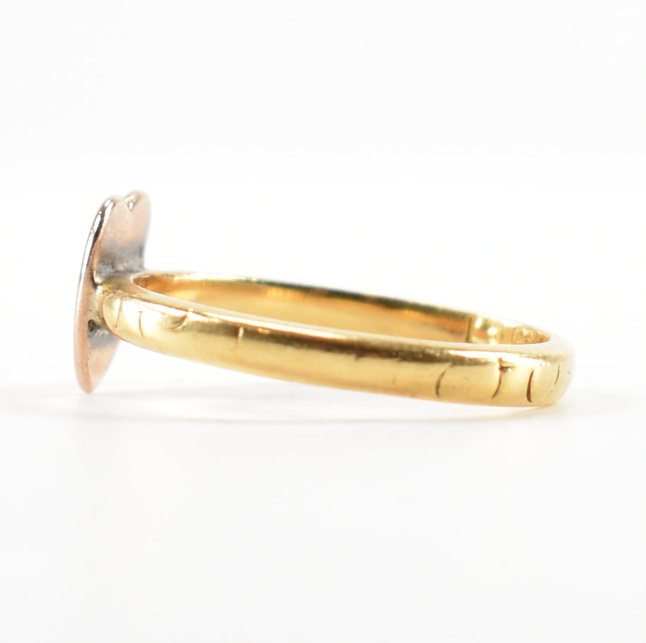 VICTORIAN HALLMARKED 18CT GOLD HEART RING - Image 2 of 9