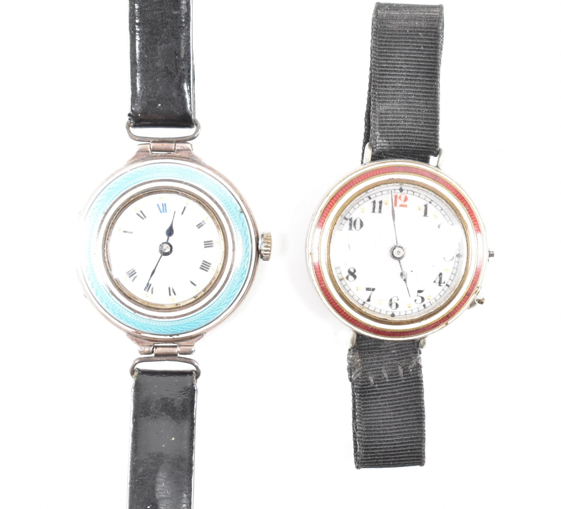 TWO GUILLOCHE ENAMELLED WRISTWATCHES - Image 2 of 7